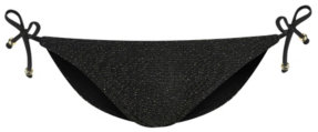 George Crochet Tie Side Bikini Bottoms - Black