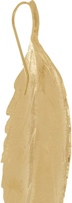 Aurélie Bidermann Central Park gold-plated leaf earrings