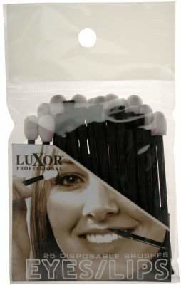 Luxor Professional Deluxe Disposable Brushes for Eyes/Lips - (02-PP8) 25 Pieces