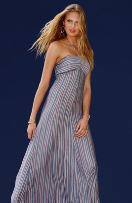 Nordstrom FELICITY & COCO Stripe Jersey Halter Maxi Dress Exclusive)