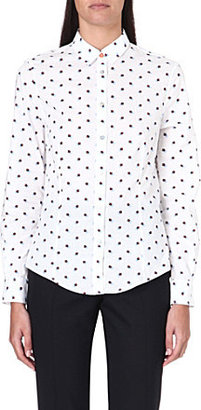 Paul Smith Black Floral-print cotton shirt
