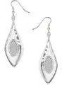 Dorothy Perkins Womens Diamond Drop Glitter Earrings- Silver