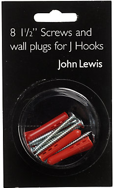 John Lewis 7733 John Lewis Wallplugs and Screws, Pack of 8