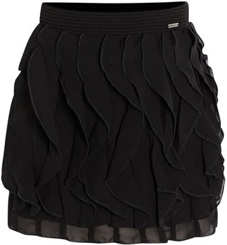 DKNY Girls crepe flounced skirt