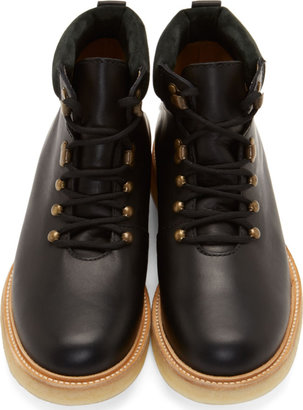 A.P.C. Black Leather Alaska Boots