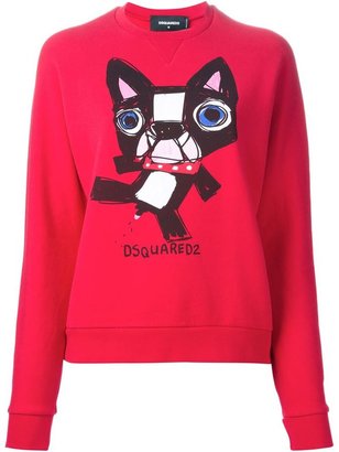 DSquared 1090 DSQUARED2 dog print sweatshirt