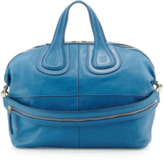 Givenchy Nightingale Medium Leather Satchel Bag, Blue