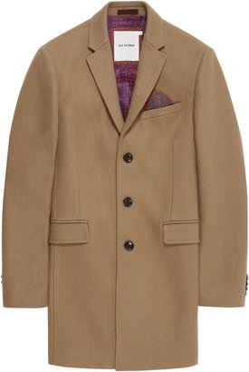 Ben Sherman Men's Melton wool covert coat