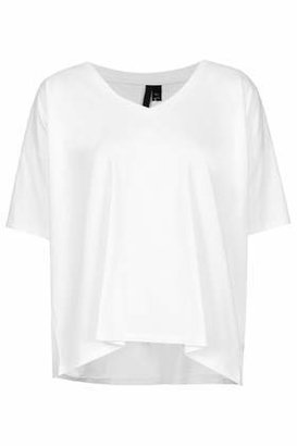 Topshop Womens Premium Cotton Wide Fit Tee by Boutique - White
