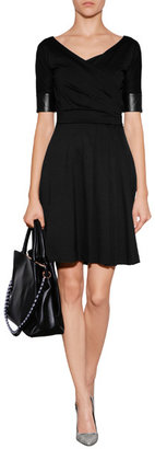 Piazza Sempione Jersey Dress with Leather Cuffs