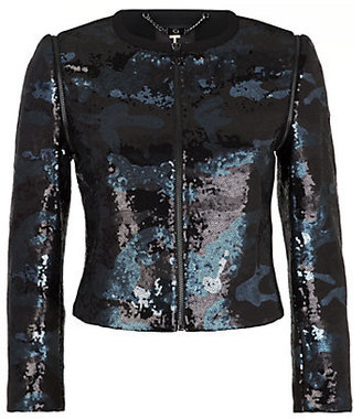Ted Baker Jamice Camouflage Sequin Jacket