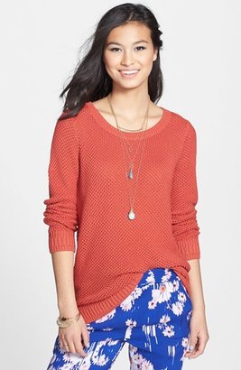 BP Textured Cotton Crewneck Sweater (Juniors)