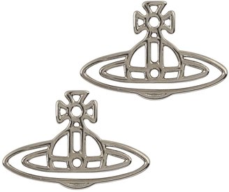 Vivienne Westwood Thin Lines palladium plated earrings