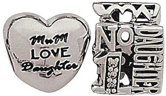 Sterling Silver Set Of 2 Mum And Daughter Charms