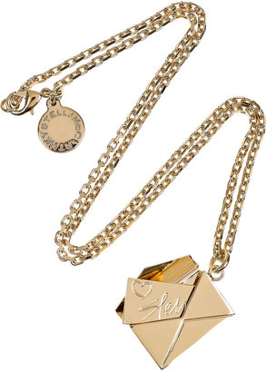 Stella McCartney Brass envelope necklace