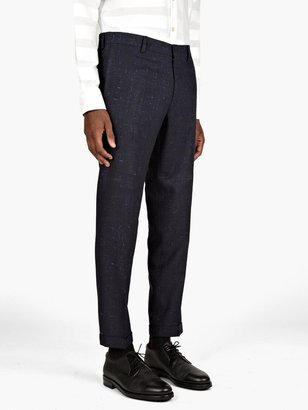 Paul Smith Mens Navy Blue Slim-Fit Trousers