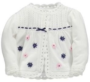Hartstrings Baby Girls Floral Cotton Sweater Cardigan