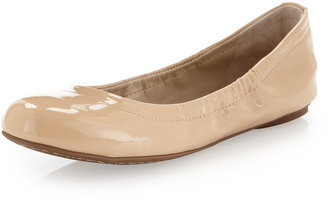 BCBGMAXAZRIA Molly1 Patent Leather Ballet Flat, Nude