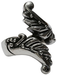 Femme Metale Jewelry Wrap Feather Ring