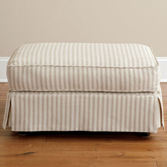 JCPenney FURNITURE PRIVATE BRAND Friday Stripe Slipcovered Ottoman