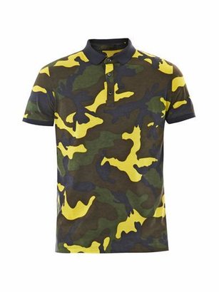 Valentino Camouflage-print jersey polo shirt