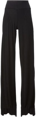 Rick Owens Lilies ribbed waist wide leg trousers