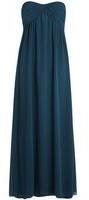 Alice & You Womens Teal Ruched Bandeau Maxi- Blue