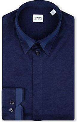 Armani Collezioni Rubber-stripe slim-fit shirt - for Men