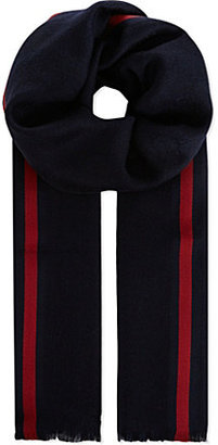 Gucci Side stripe scarf Navy
