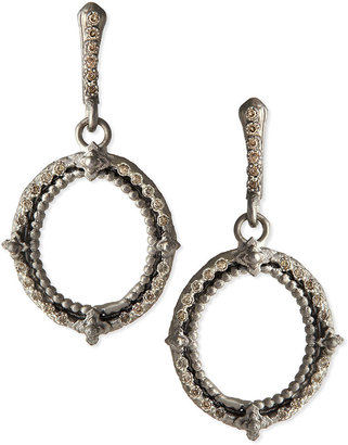 Armenta New World Champagne Diamond Oval Earrings