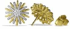 David Yurman Starburst Small Earrings with Diamonds in Gold