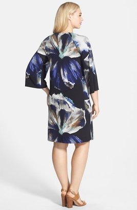 Donna Ricco Print Jersey Shift Dress (Plus Size)