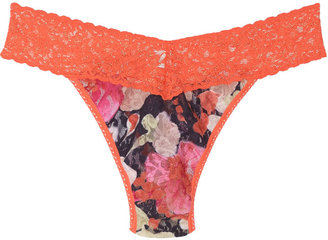 Hanky Panky High-rise floral-print stretch-lace thong