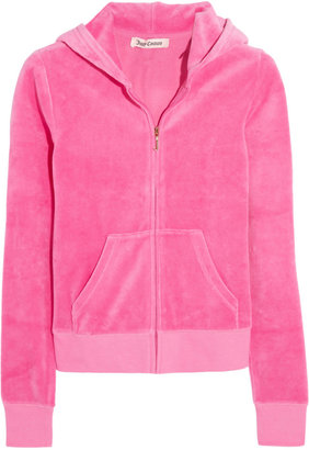 Juicy Couture Palm Iconic embellished velour hooded top