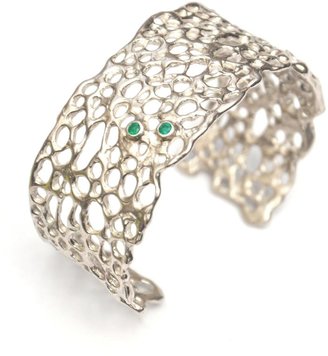 La Corza by Sabo Designs Malibu Cuff Bracelet with two Emeralds