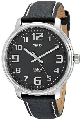 Timex Easy Reader Black Leather Watch