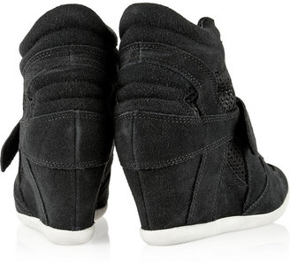 Ash Bowie suede and mesh wedge sneakers