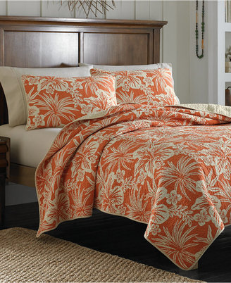 Tommy Bahama CLOSEOUT! Home Hannalie Hibiscus Coral Full/Queen Quilt