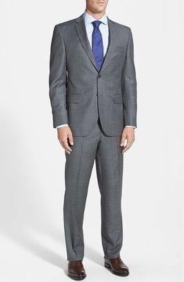 David Donahue 'Ryan' Classic Fit Grey Windowpane Suit