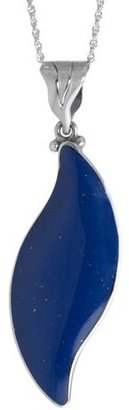 Sterling Silver Lapis Lazuli Inlay Pendant - Silver/Blue (18")