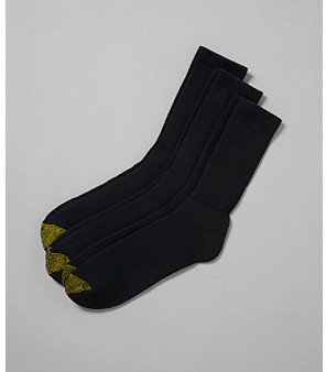 Gold Toe Men's Uptown 3-Pack Socks - Black