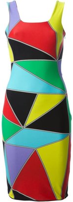 Fausto Puglisi fitted geometric print dress