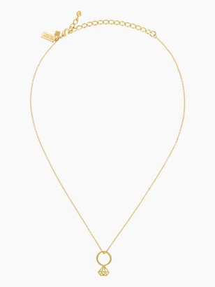 Kate Spade Kiss a prince engagement ring necklace