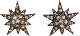 Ileana Makri Brown Diamond, White Gold & Silver "Centaurus" Studs