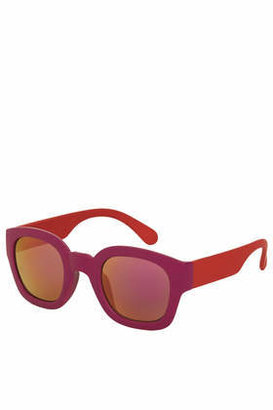 Topshop Womens Wade Chunky Wayfarer Sunglasses - Purple