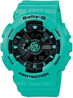 Baby-G Women's Analog-Digital Teal Resin Strap Watch 46x43mm BA111-3A