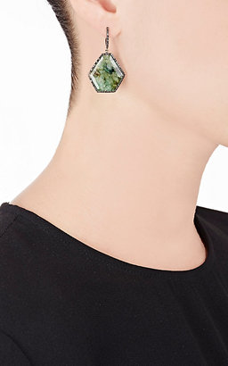Monique Péan Women's Pavé Black Diamond & Emerald Slice Earrings