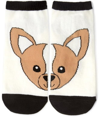 Forever 21 chihuahua face ankle socks