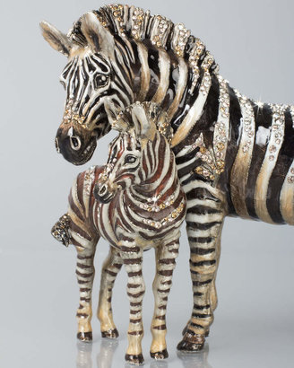 Jay Strongwater Tabitha & Zane Mother and Baby Zebra Figurine