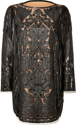 Emilio Pucci Fringe Leather Dress